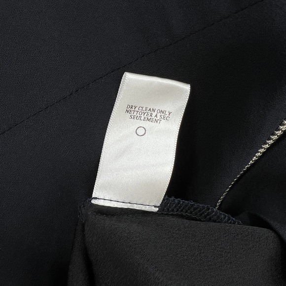 A.L.C. Dress Womens 0 Black Miro Viscose Blend Zipper Accent Mini Fit Flare Crew - Picture 11 of 14